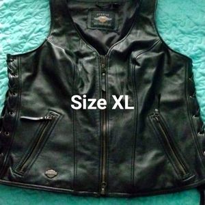 Woman's Harley Davidson Leather Vest.